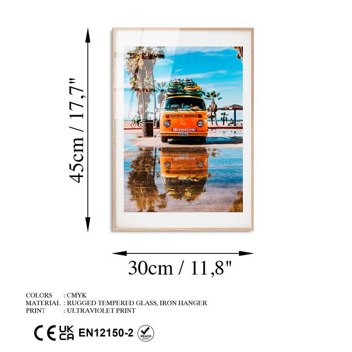 Wallity Cuadro Decorativo de Vidrio Templado Multicolor 30 x 45 cm Wallity Cuadro Decorativo de Vidrio Templado Multicolor 30 x 45 cm